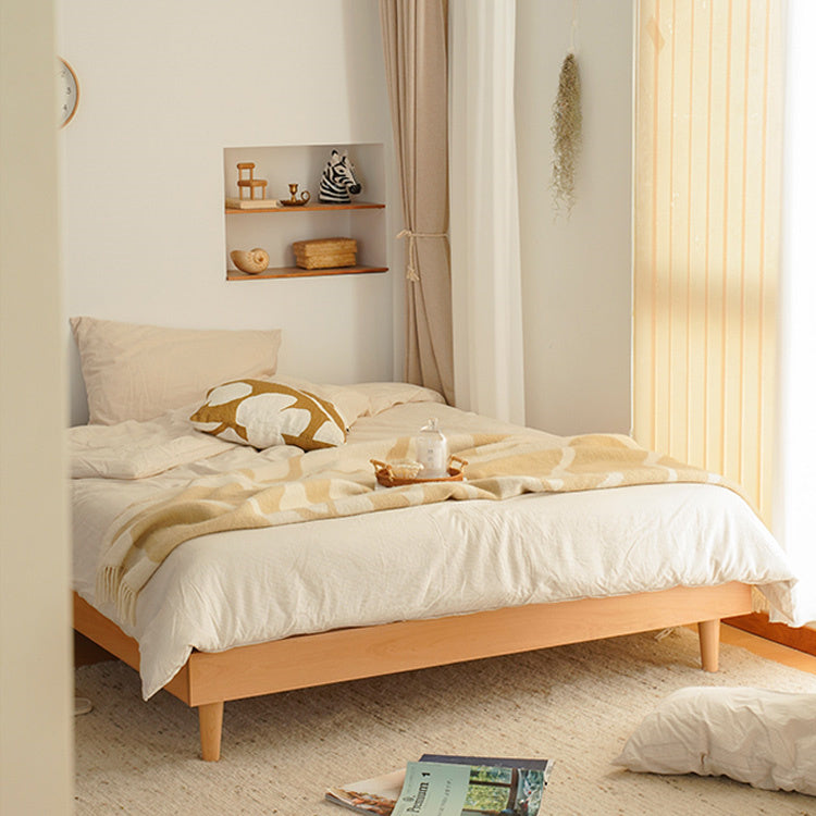 Stunning Beech Wood Metal Platform Bed - Natural Warm Tones for Stylish Bedrooms fxgmz-585 Stunning Beech Wood Metal Platform Bed - Natural Warm Tones for Stylish Bedrooms fxgmz-585