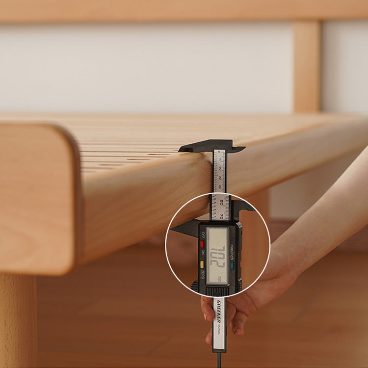 Sleek Beech Wood Bed Frame with Modern Metal Accents for a Stylish Bedroom fxgmz-587 Sleek Beech Wood Bed Frame with Modern Metal Accents for a Stylish Bedroom fxgmz-587