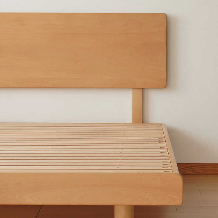 Sleek Beech Wood Bed Frame with Modern Metal Accents for a Stylish Bedroom fxgmz-587 Sleek Beech Wood Bed Frame with Modern Metal Accents for a Stylish Bedroom fxgmz-587