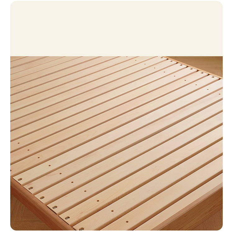 Sleek Beech Wood Bed Frame with Modern Metal Accents for a Stylish Bedroom fxgmz-587 Sleek Beech Wood Bed Frame with Modern Metal Accents for a Stylish Bedroom fxgmz-587