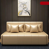 Stylish Multi-Function Sofa Bed - Yellow, Black, Gray, Brown Wood - Comfortable PU Leather fxgz-275