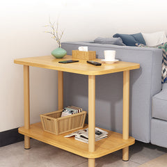 Sleek White Natural Wood End Table with Multi-Layer Board Design fxjc-510