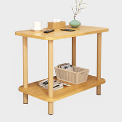Sleek White Natural Wood End Table with Multi-Layer Board Design fxjc-510