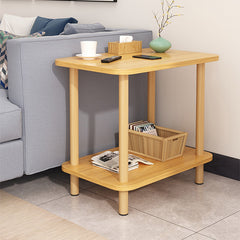 Sleek White Natural Wood End Table with Multi-Layer Board Design fxjc-510