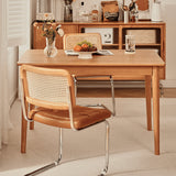 Extendable Rectangular Oak & Cherry Wood Dining Table for 6-8 Person fyg-654