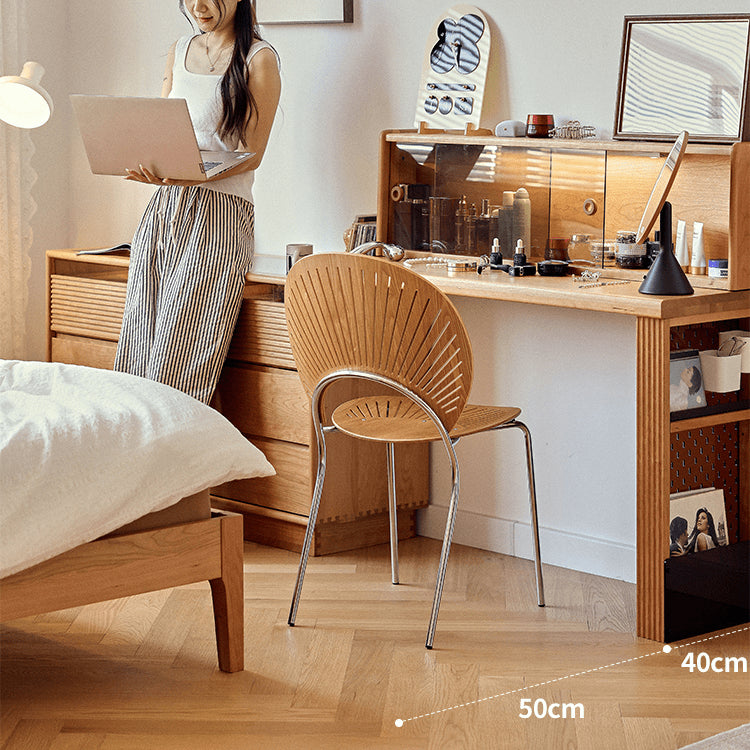 Elegant Cherry Wood Makeup Vanity with Multi-Layer Board and Glass Top fyg-670 Elegant Cherry Wood Makeup Vanity with Multi-Layer Board and Glass Top fyg-670