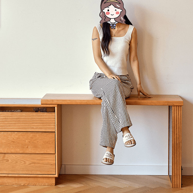 Elegant Cherry Wood Makeup Vanity with Multi-Layer Board and Glass Top fyg-670 Elegant Cherry Wood Makeup Vanity with Multi-Layer Board and Glass Top fyg-670