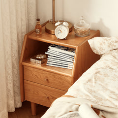 Elegant Nightstand in Rich Cherry, Tung, and Red Oak Wood Finishes fyg-675