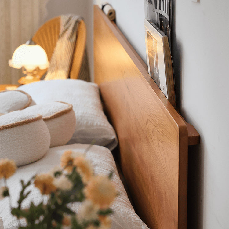 Modern Cal King Cherry Wood Bed Frame sturdy Queen Size Design for Your Bedroom fyg-678 Modern Cal King Cherry Wood Bed Frame sturdy Queen Size Design for Your Bedroom fyg-678