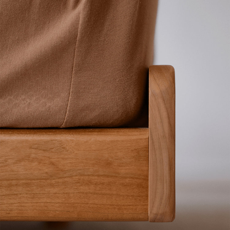 Modern Cal King Cherry Wood Bed Frame sturdy Queen Size Design for Your Bedroom fyg-678 Modern Cal King Cherry Wood Bed Frame sturdy Queen Size Design for Your Bedroom fyg-678