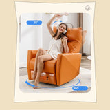 Modern Sofa - Orange & Light Gray with Yellow Accents, Sturdy Particle Board & Metal Frame, Durable Silicon Fill, Scratch-Resistant Fabric fykl-425