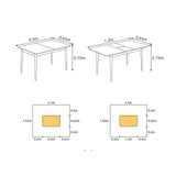 Rectangular Oak & Cherry Wood Dining Table for 6 - Perfect for Your Dining Room fyx-833