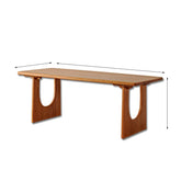 Modern Rectangular Wooden Dining Table with Double Pedestals for 8 Person fyx-841