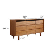 Elegant Cherry Wood Cabinet with Tempered Glass Doors fyx-854