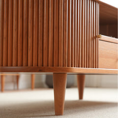 Oval Wooden Coffee Table in Natural Wood Color with storage - Modern for Livingroom0 fyx-873
