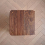 Stylish End Table in Cherry Wood & Walnut with Elegant Rattan Design fyx-874