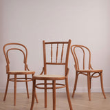 Minimalistic Beech Wood Dining Chair Collections with Rattan Design for Diningroom fyx-888