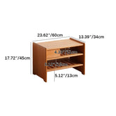Cherry Wood Cabinet with Foam and Corduroy Accents - Elegant Natural Finish fyx-899