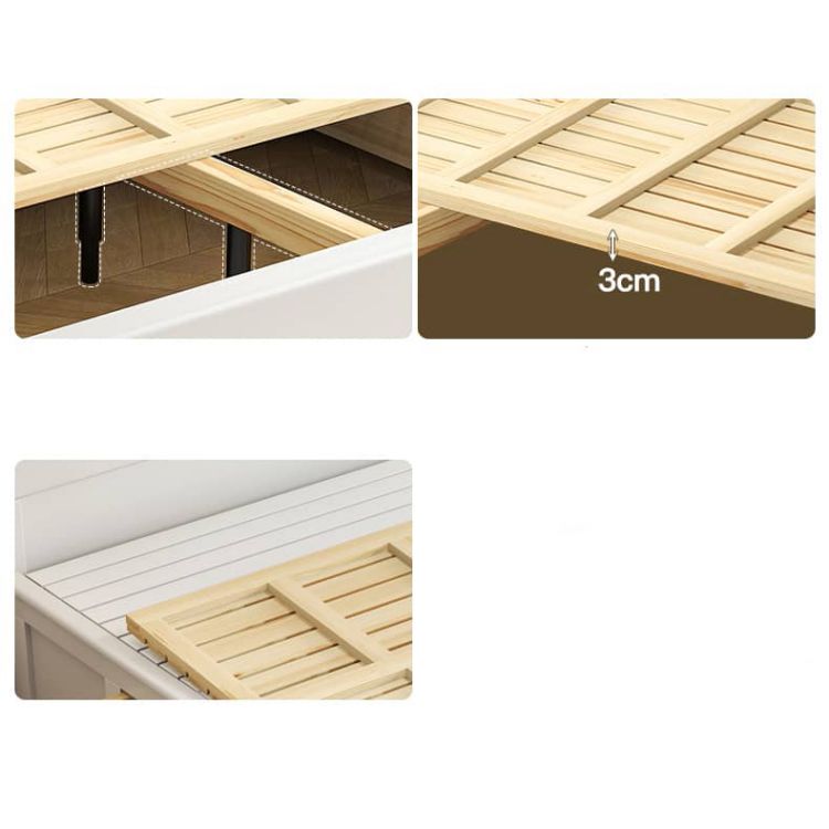 Elegant White Rubber Wood and Pine Bed Frame – Durable Comfort for Your Bedroom glna-232 Elegant White Rubber Wood and Pine Bed Frame – Durable Comfort for Your Bedroom glna-232