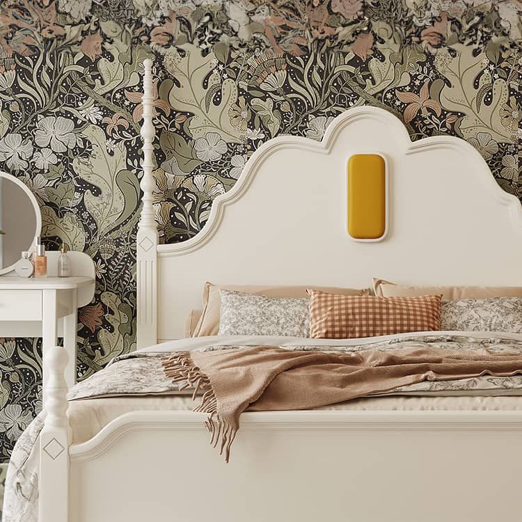 Stylish White Bed Frame | Durable Rubber Wood & Pine Construction glna-233 Stylish White Bed Frame | Durable Rubber Wood & Pine Construction glna-233