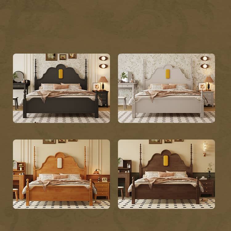 Stylish White Bed Frame | Durable Rubber Wood & Pine Construction glna-233 Stylish White Bed Frame | Durable Rubber Wood & Pine Construction glna-233