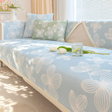 Fresh Floral Ice Silk Cooling Couch Cover delivers silky cool touch for summer-gsft-9050