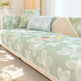 Fresh Floral Ice Silk Cooling Couch Cover delivers silky cool touch for summer-gsft-9050