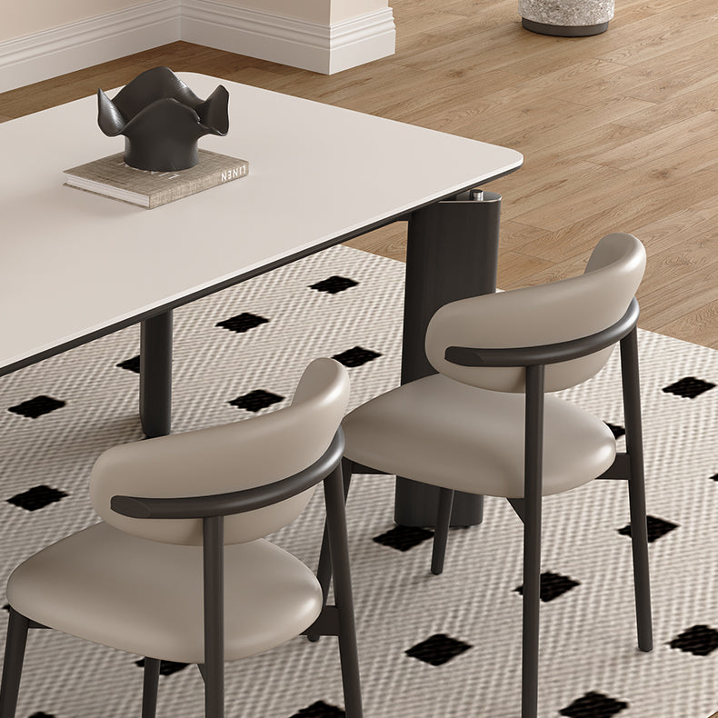 Modern Rectangular Dining Table with Ceramic Top & 4 Metal Legs for 6 hagst-1667 Modern Rectangular Dining Table with Ceramic Top & 4 Metal Legs for 6 hagst-1667