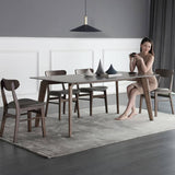 Modern Rectangular Dining Table with Wooden Legs - Minimalistic Design for Your Space hagst-318