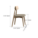 Sleek Faux Leather Dining Chair in Oak Wood with Plush Foam Cushion hagst-814