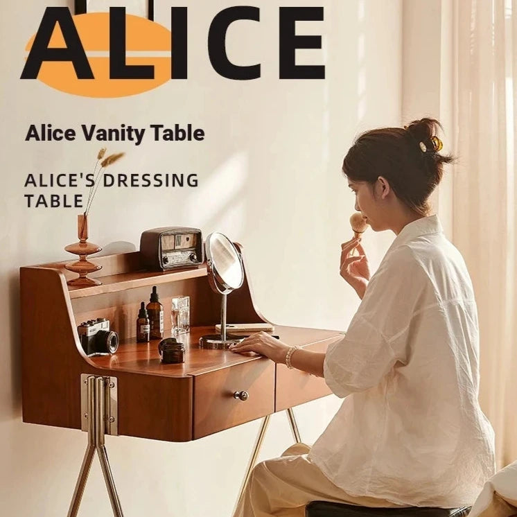 Stylish Dual-Purpose Cherry Wood Makeup Table & Nightstand with Sleek Design hby-4599 Stylish Dual-Purpose Cherry Wood Makeup Table & Nightstand with Sleek Design hby-4599