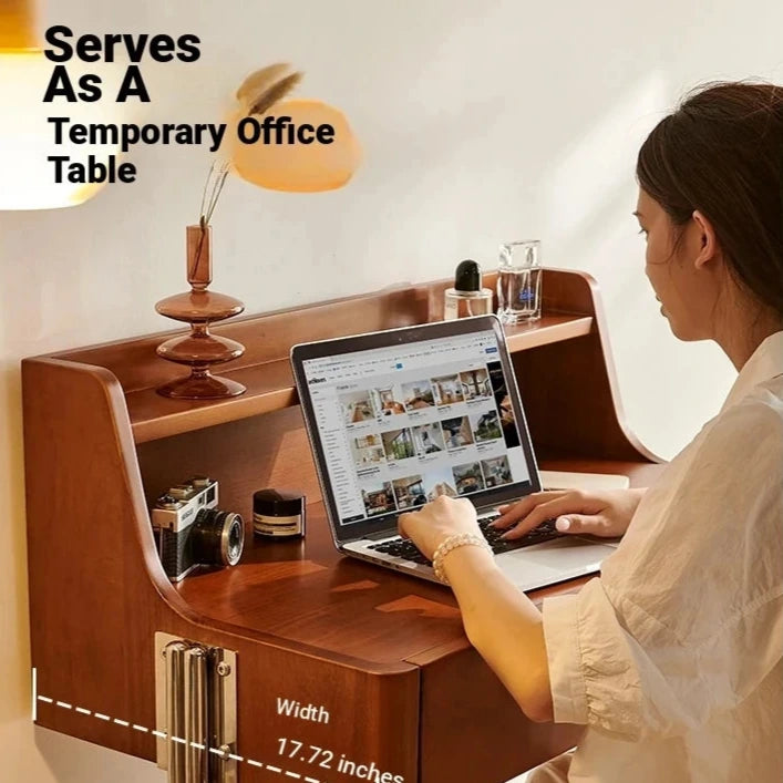 Stylish Dual-Purpose Cherry Wood Makeup Table & Nightstand with Sleek Design hby-4599 Stylish Dual-Purpose Cherry Wood Makeup Table & Nightstand with Sleek Design hby-4599