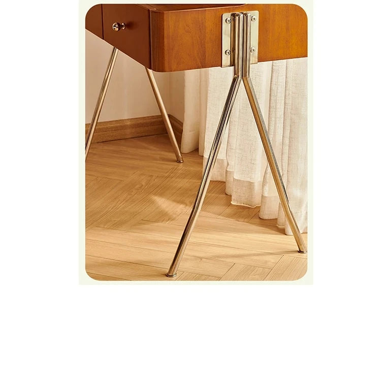 Stylish Dual-Purpose Cherry Wood Makeup Table & Nightstand with Sleek Design hby-4599 Stylish Dual-Purpose Cherry Wood Makeup Table & Nightstand with Sleek Design hby-4599