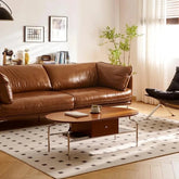 Stylish Cherry Wood & Stainless Steel Coffee Table - Space-Saving Design for Modern Living Rooms - 47.24 x 23.62 hby-4600