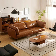 Stylish Cherry Wood & Stainless Steel Coffee Table - Space-Saving Design for Modern Living Rooms - 47.24 x 23.62 hby-4600