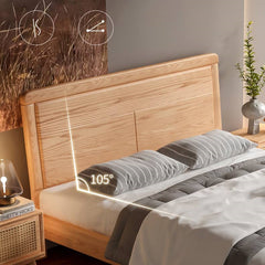 Stunning Natural Oak and Pine Wood Bed - Elegant and Durable hbzwg-634