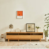 Stylish Oak Wood TV Cabinet in Natural Wood Finish for Modern Living Room Decor hbzwg-641