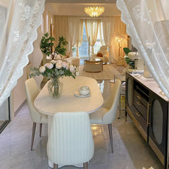 Modern Oval Sintered Stone Dining Table – Elegant Design for Chic Interiors hfcjp-4001