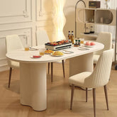 Modern Oval Sintered Stone Dining Table – Elegant Design for Chic Interiors hfcjp-4001