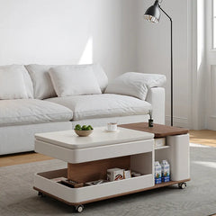 Modern Marble Coffee Table with Smart Storage & Sleek Design hfcjp-4004