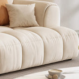 Stylish Two-Tone Brushed Fabric Sofa - Perfect for Modern Living Rooms hfcjp-4009