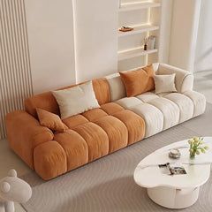 Stylish Two-Tone Brushed Fabric Sofa - Perfect for Modern Living Rooms hfcjp-4009