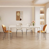 Sleek Marble & Aluminum Alloy Dining Table – Modern Elegance hfcjp-4010