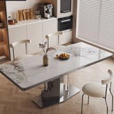 Marble & Acrylic Dining Table – A Touch of Modern Elegance hfcjp-4012