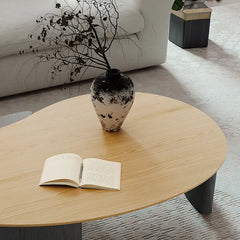 Sleek Red Oak Coffee Table – Stylish Centerpiece for Living Room hfcjp-4013