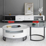 Sleek Gray White TV Cabinet - Stylish Pine Wood & Durable Laminated Finish hglna-1436