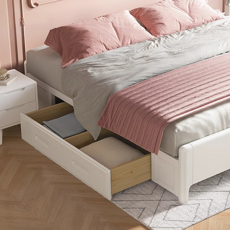 Luxurious Solid Wood Bed Frame in Natural Brown, White, Gray & Black Ash Finishes hglna-1444 Luxurious Solid Wood Bed Frame in Natural Brown, White, Gray & Black Ash Finishes hglna-1444