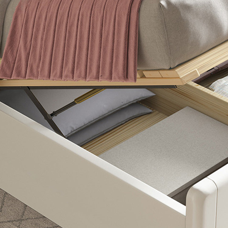 Luxurious Solid Wood Bed Frame in Natural Brown, White, Gray & Black Ash Finishes hglna-1444 Luxurious Solid Wood Bed Frame in Natural Brown, White, Gray & Black Ash Finishes hglna-1444