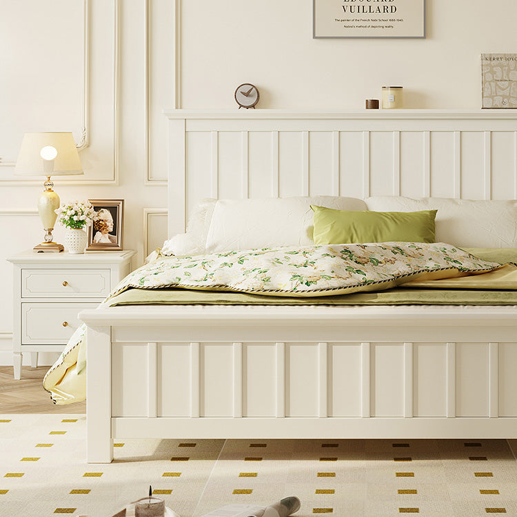 Stylish Beige Bed Frame | Durable Rubber Wood & Solid Wood Construction hglna-1448 Stylish Beige Bed Frame | Durable Rubber Wood & Solid Wood Construction hglna-1448