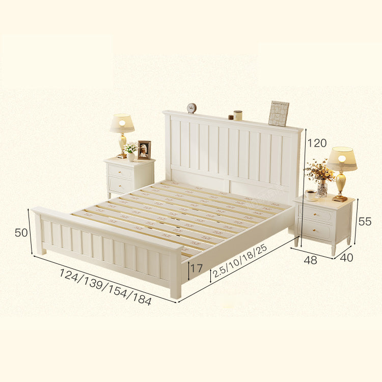 Stylish Beige Bed Frame | Durable Rubber Wood & Solid Wood Construction hglna-1448 Stylish Beige Bed Frame | Durable Rubber Wood & Solid Wood Construction hglna-1448